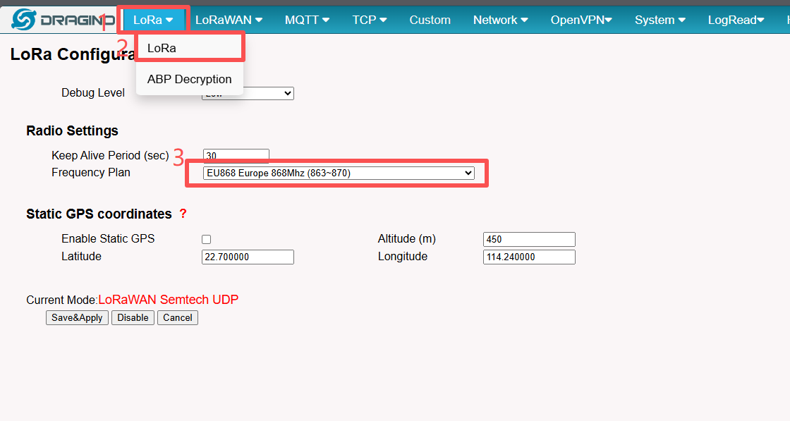 Gateway Server Settings