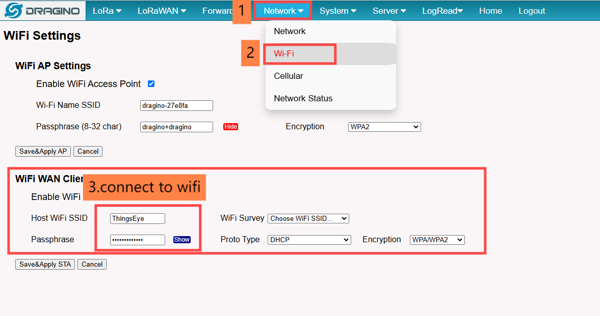 Configure Gateway Wi-Fi