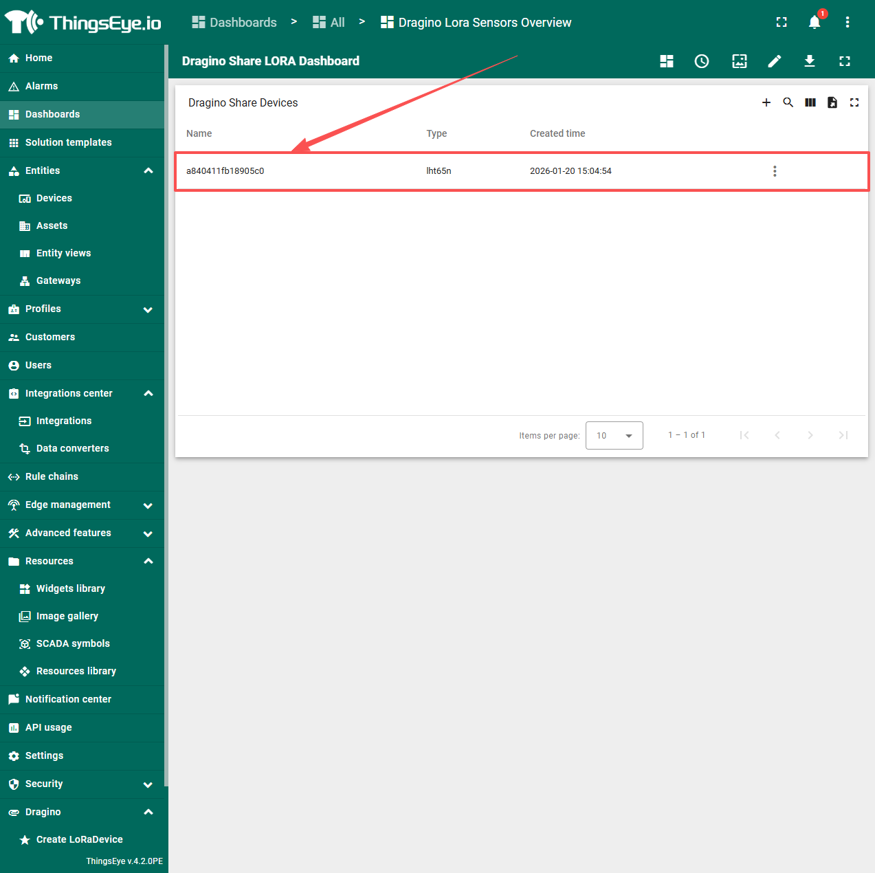 Open Device Dashboard